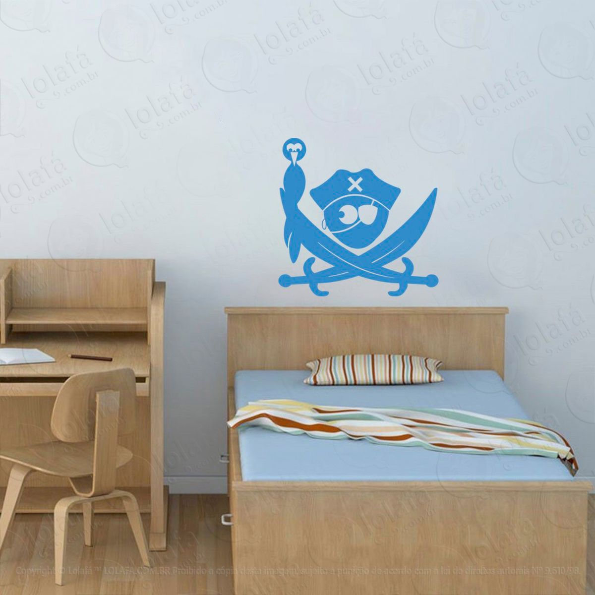pirata adesivo de parede infantil para quarto - mod:39