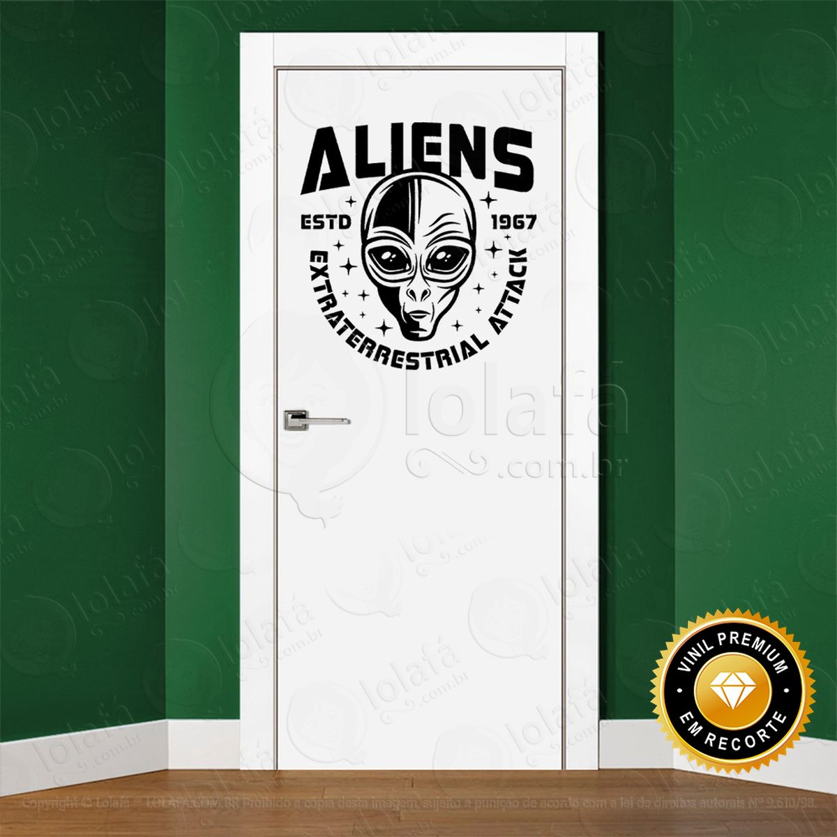 Adesivo de Parede Alien - 54 x 81 cm