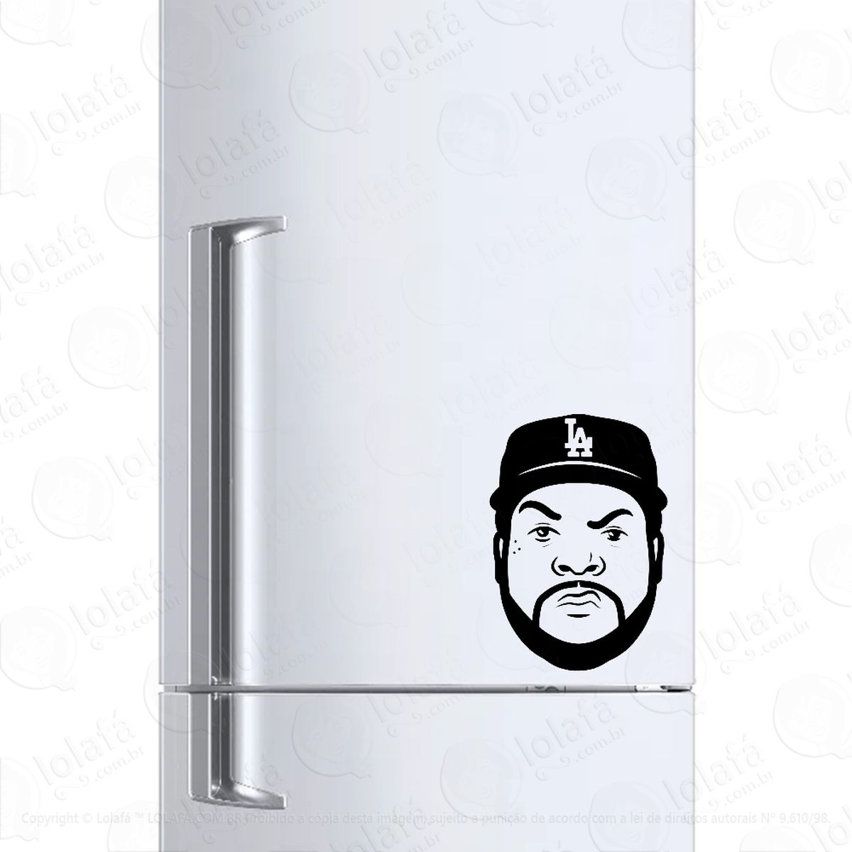 adesivo para geladeira ice cube rapper música mod:289