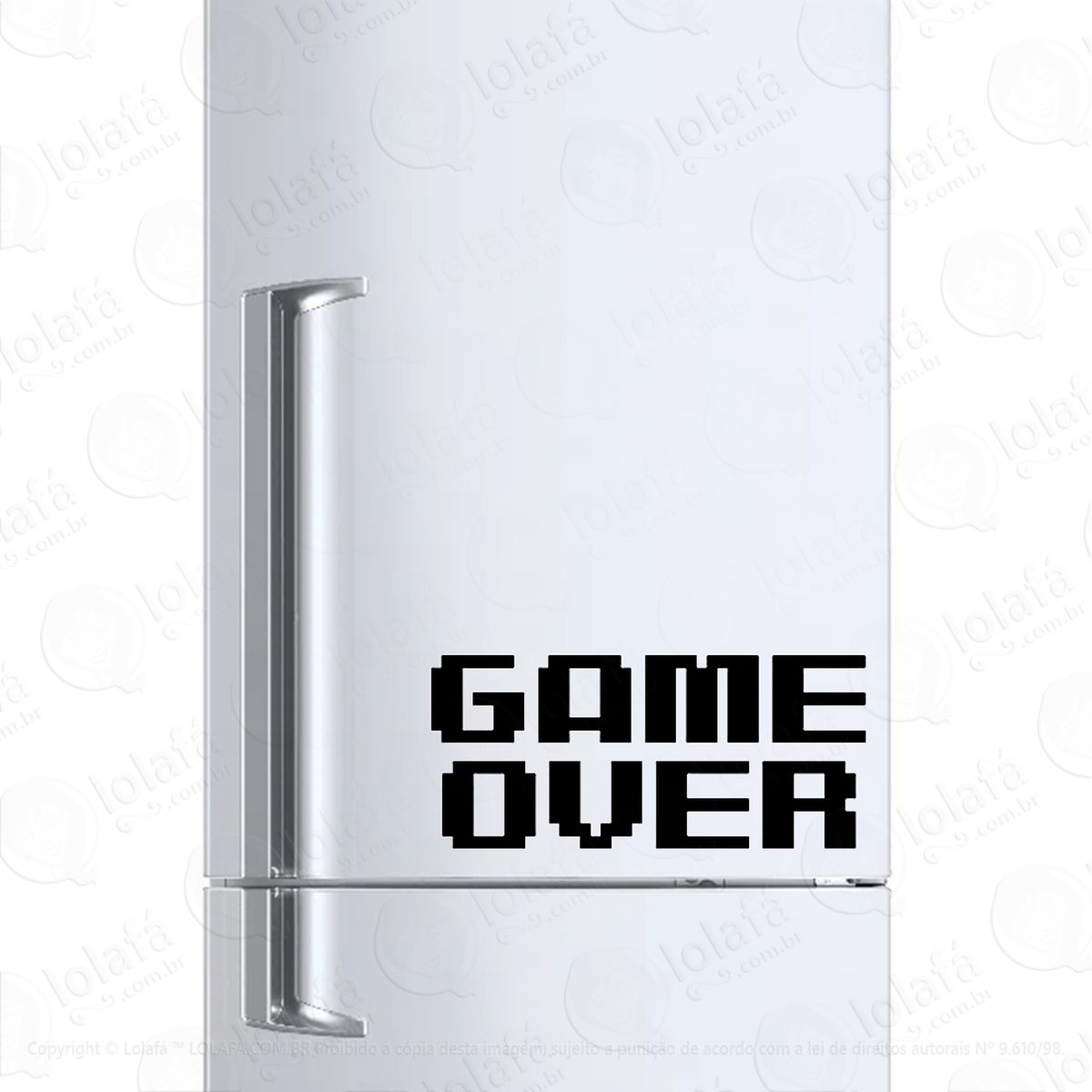 adesivo para geladeira game over mod:482