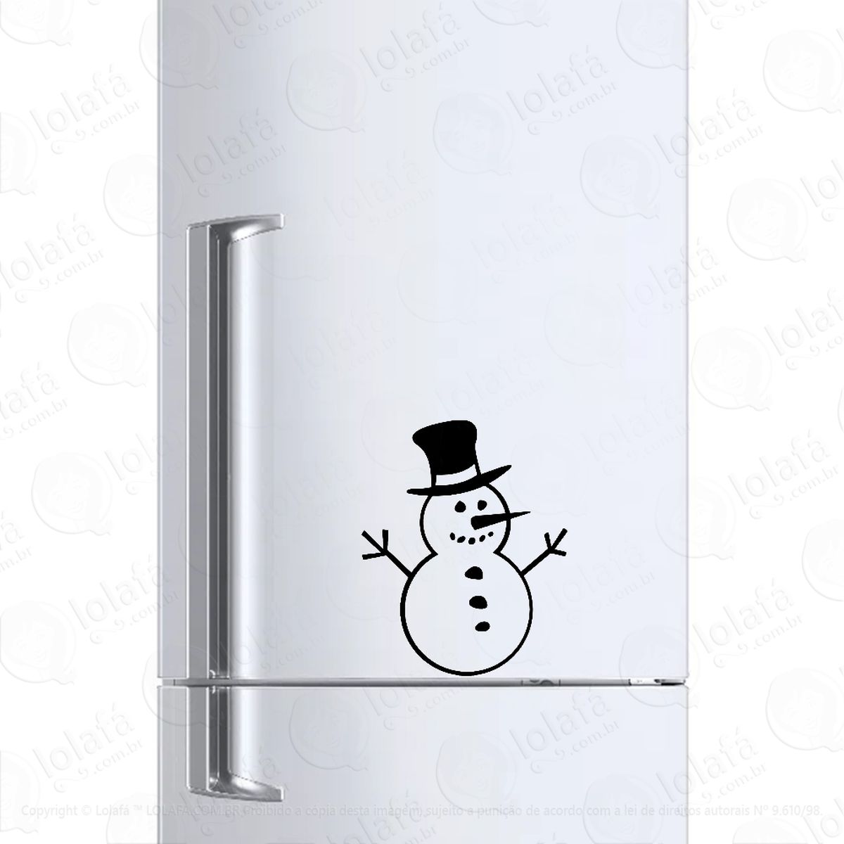 adesivo geladeira frigobar cervejeira boneco de neve natal mod:507