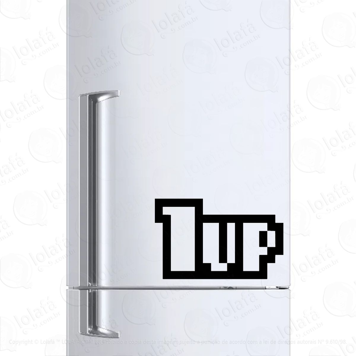 adesivo para geladeira vida 1 up mod:529