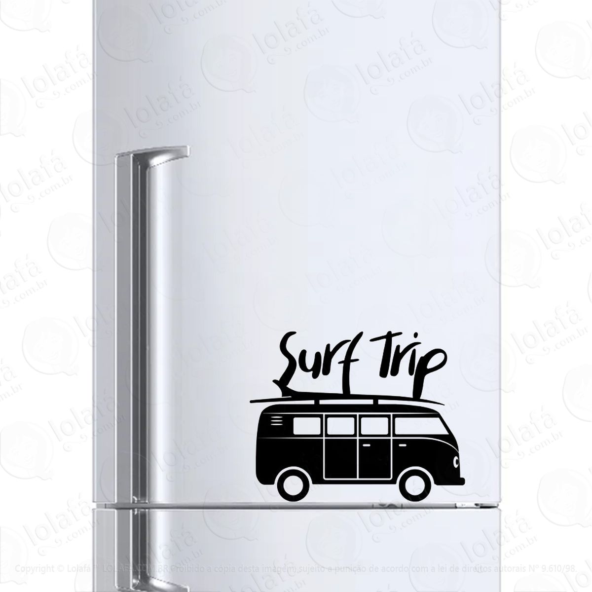 adesivo para geladeira kombi surf viagem mod:606