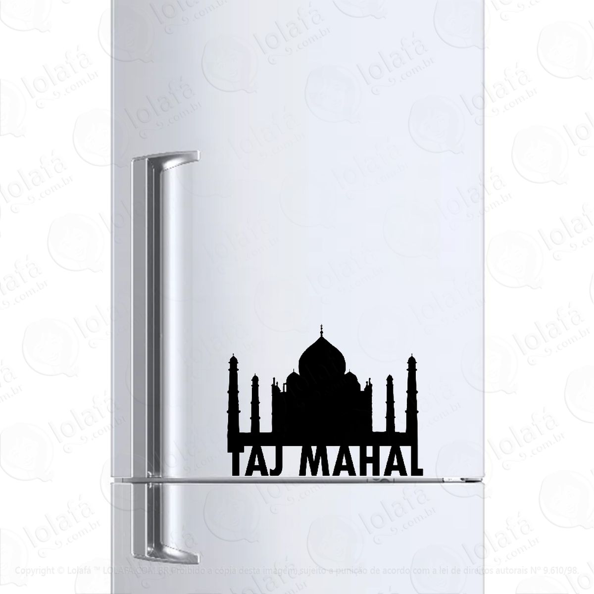 adesivo para geladeira taj mahal monumento Índia mod:721