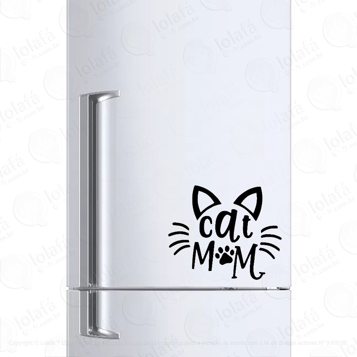 adesivo para geladeira mãe de gatos mod:803