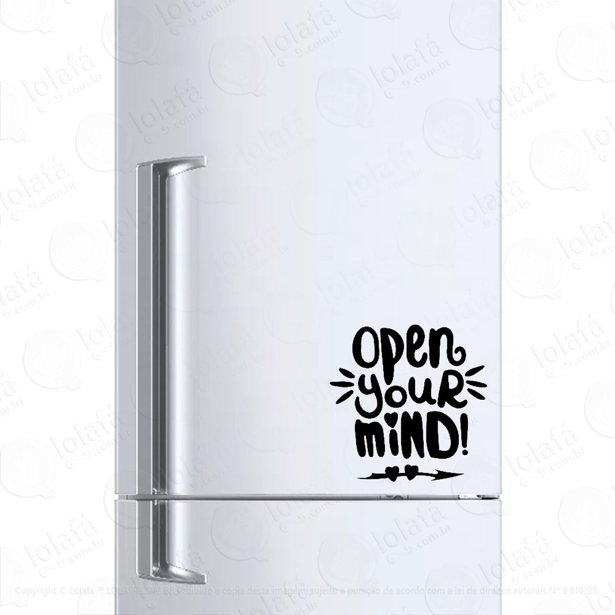 adesivo para geladeira open your mind mod:844