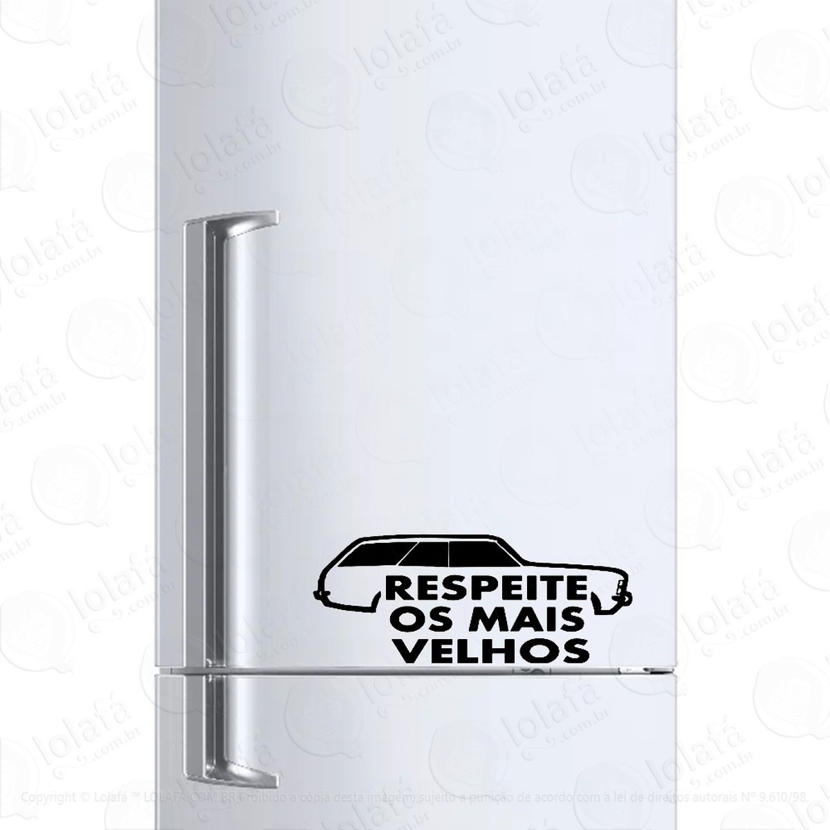 adesivo para geladeira respeite mais velhos caravan mod:901