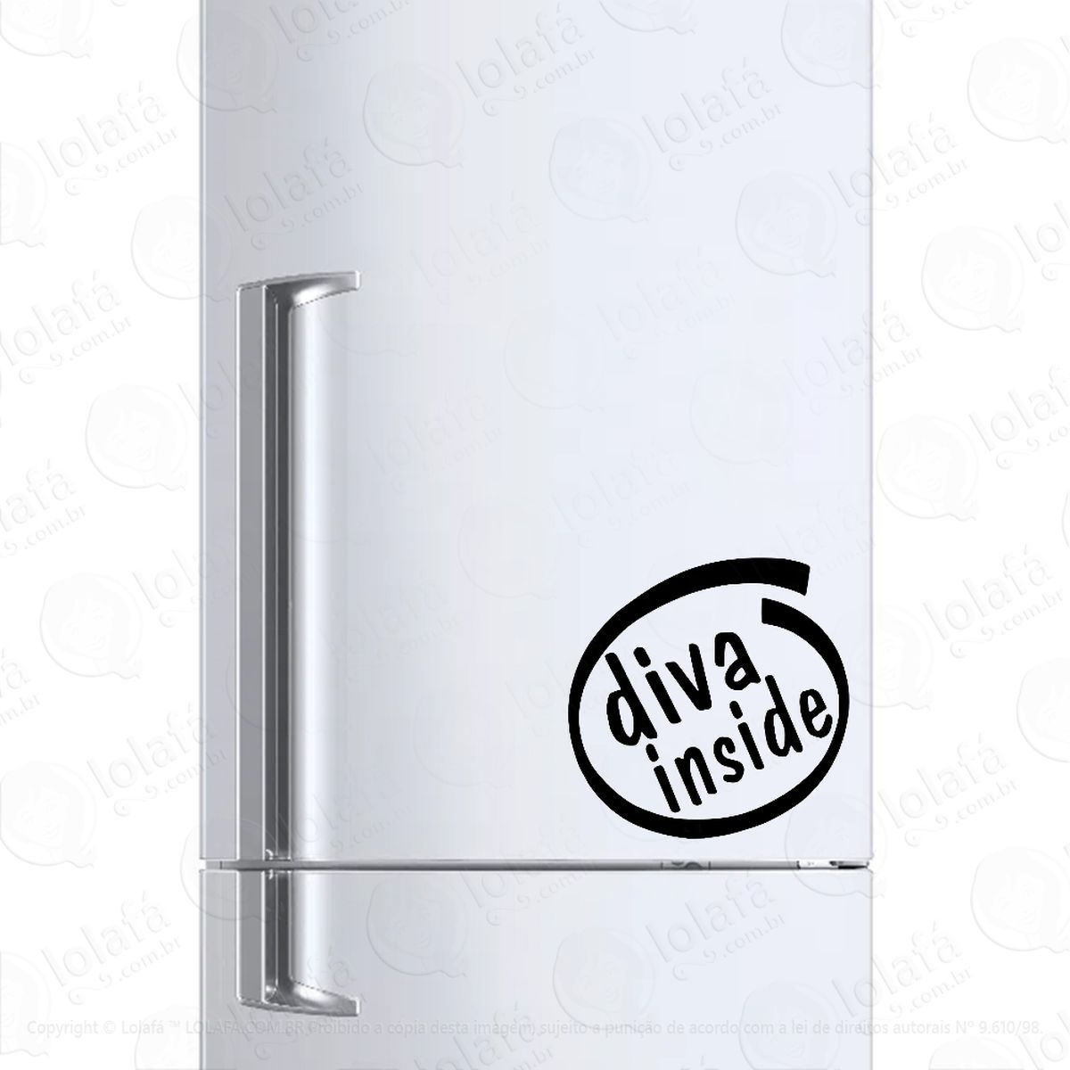 adesivo para geladeira diva inside mod:908