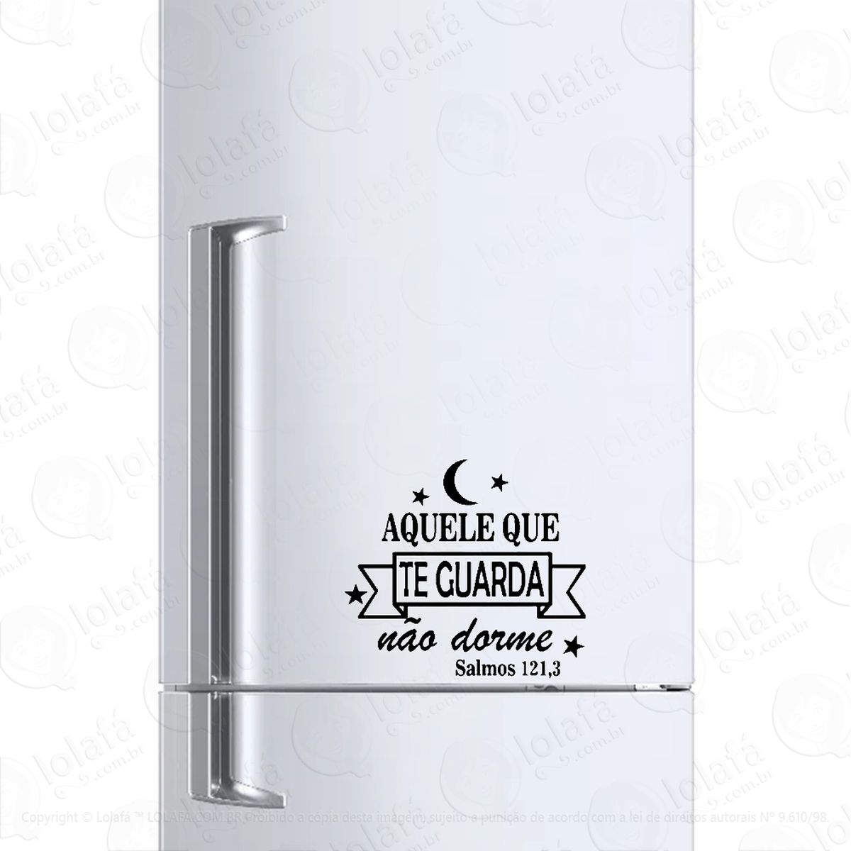 adesivo para geladeira aquele que te guarda não dorme mod:933