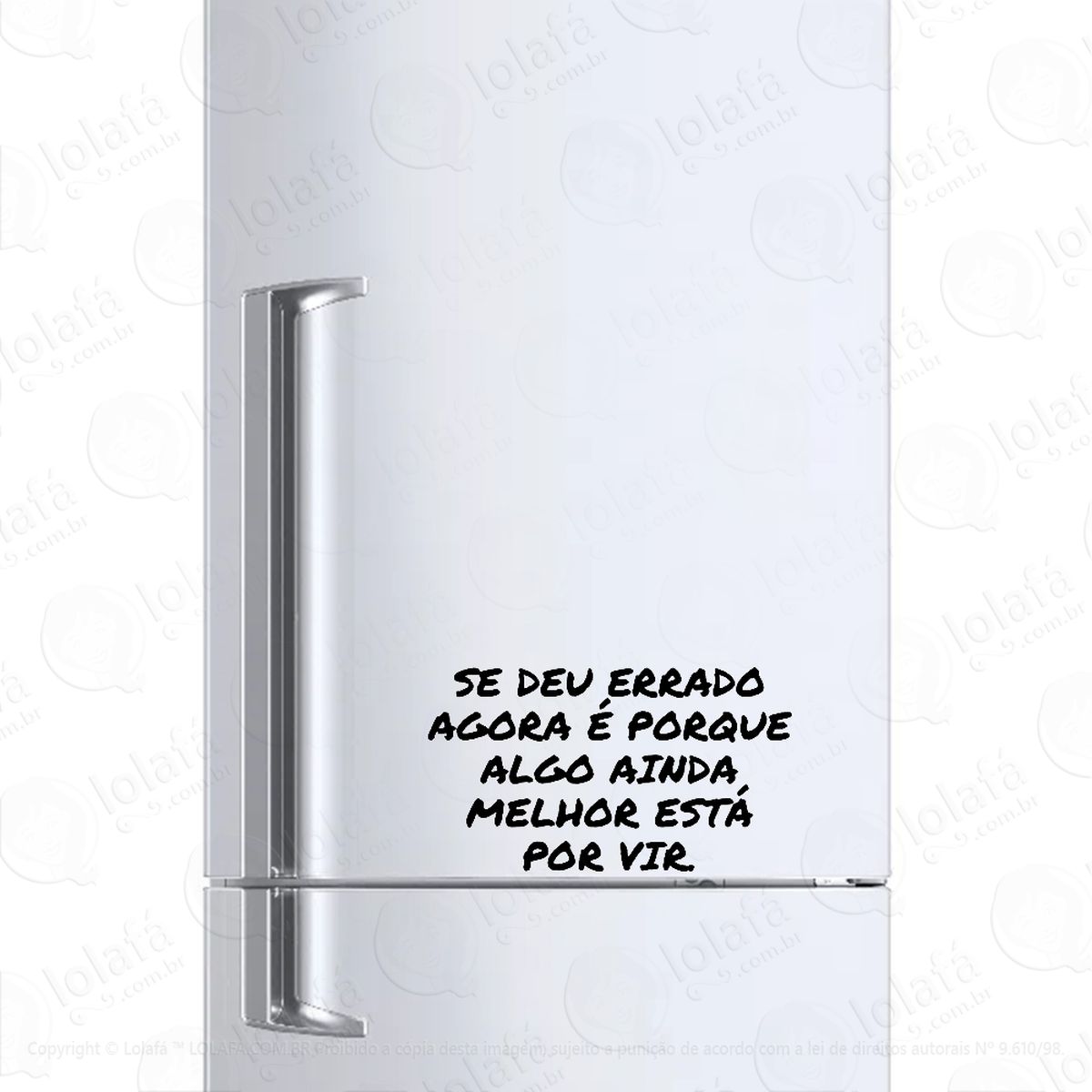 adesivo para geladeira algo ainda melhor está por vir mod:934