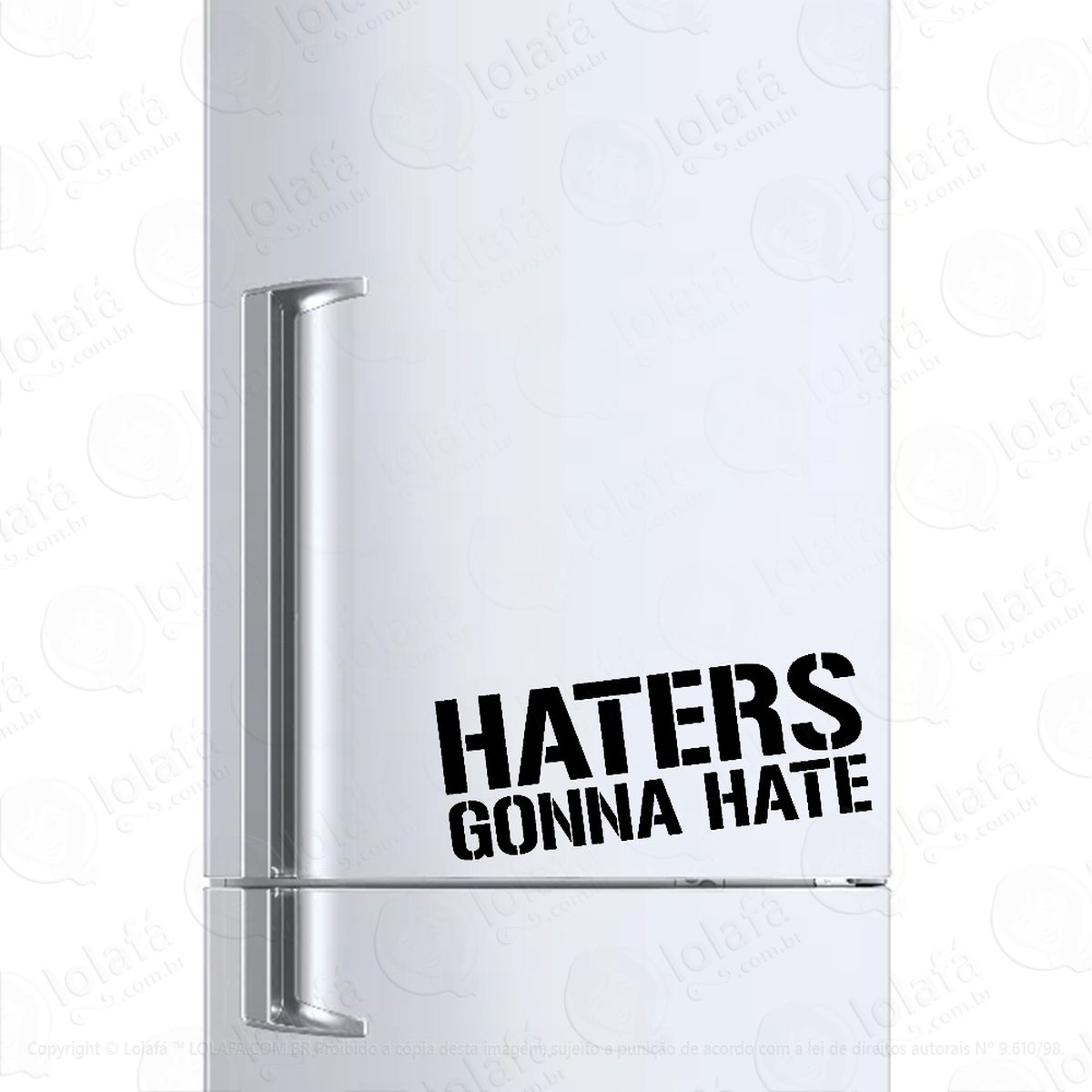 adesivo para geladeira haters gonna hate jdm mod:1125