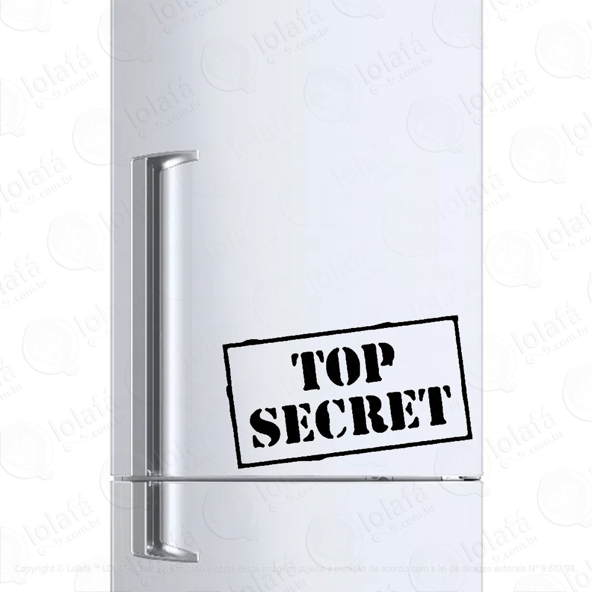 adesivo para geladeira top secret - ultra sigiloso mod:1152