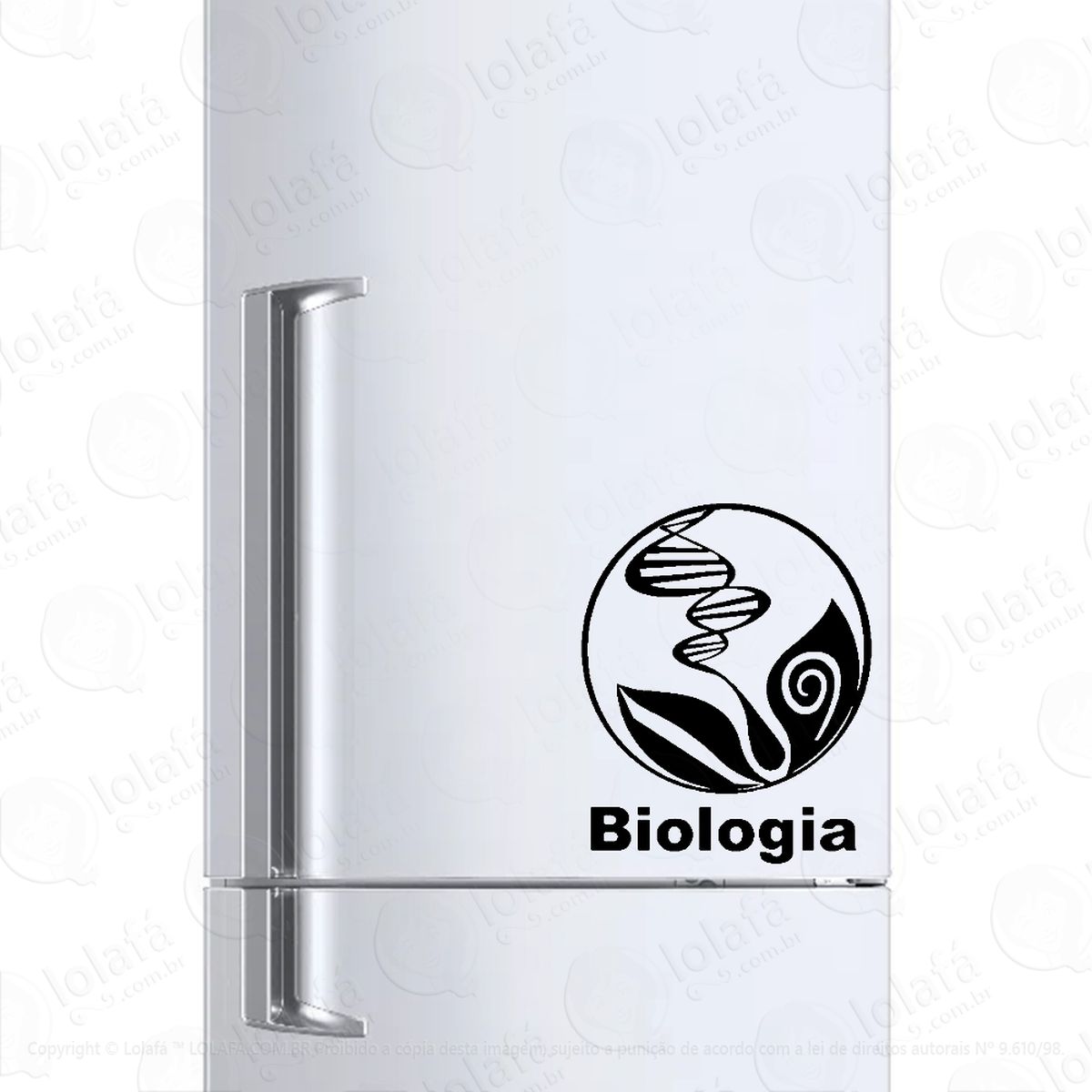 adesivo para geladeira biologia curso faculdade mod:1176