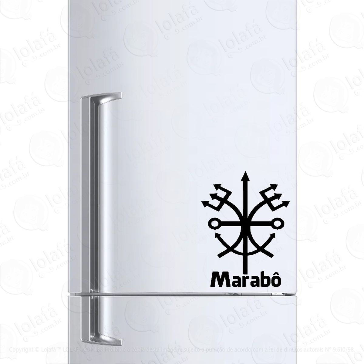 adesivo para geladeira marabô umbanda mod:1248