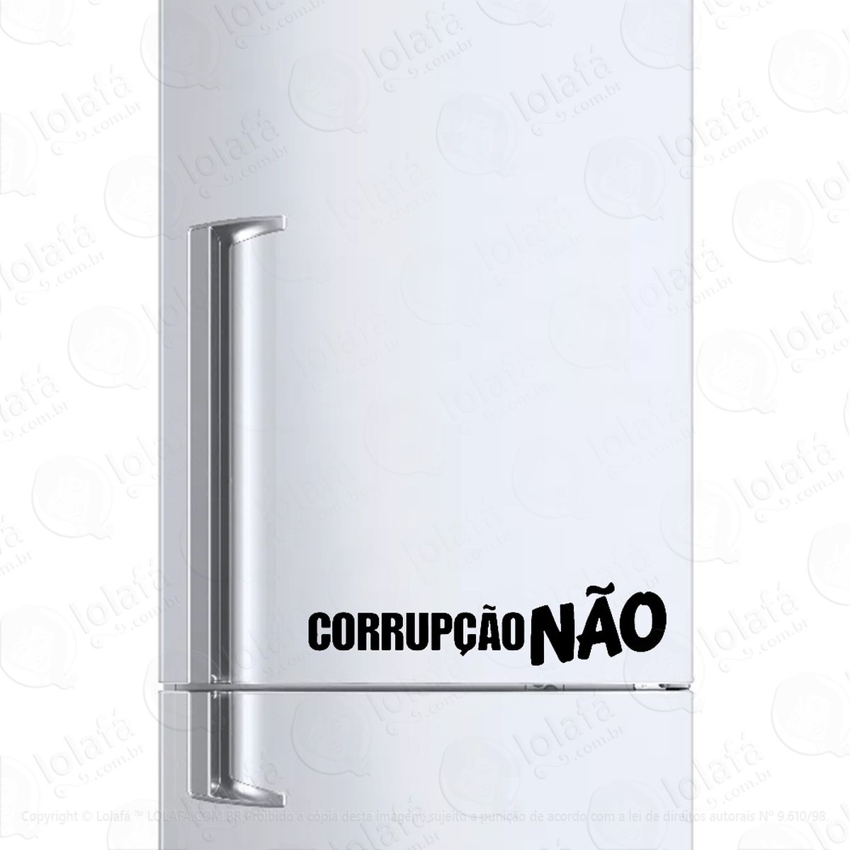 adesivo para geladeira corrupção não movimento político mod:1367