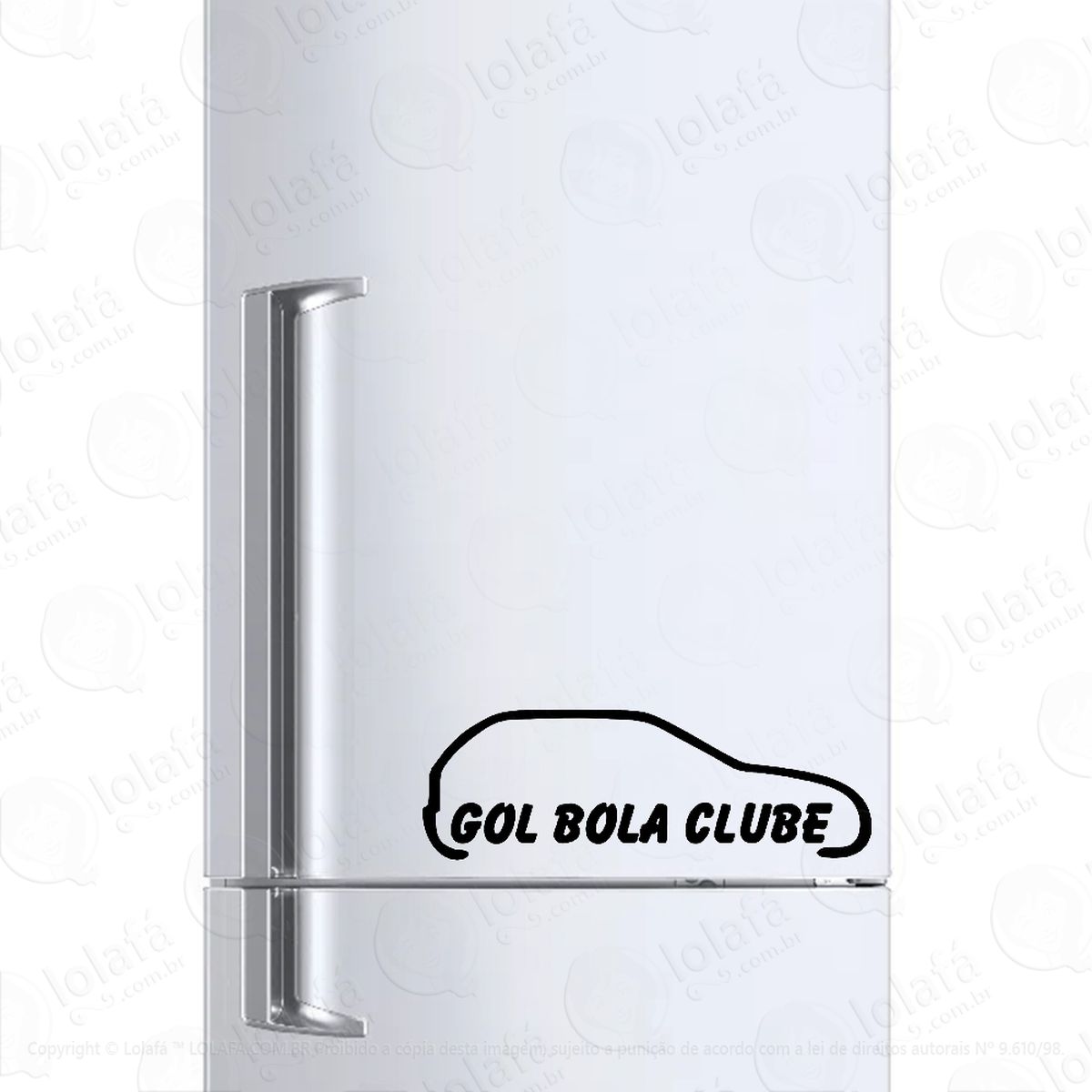 adesivo para geladeira volkswagen gol bola clube mod:1397