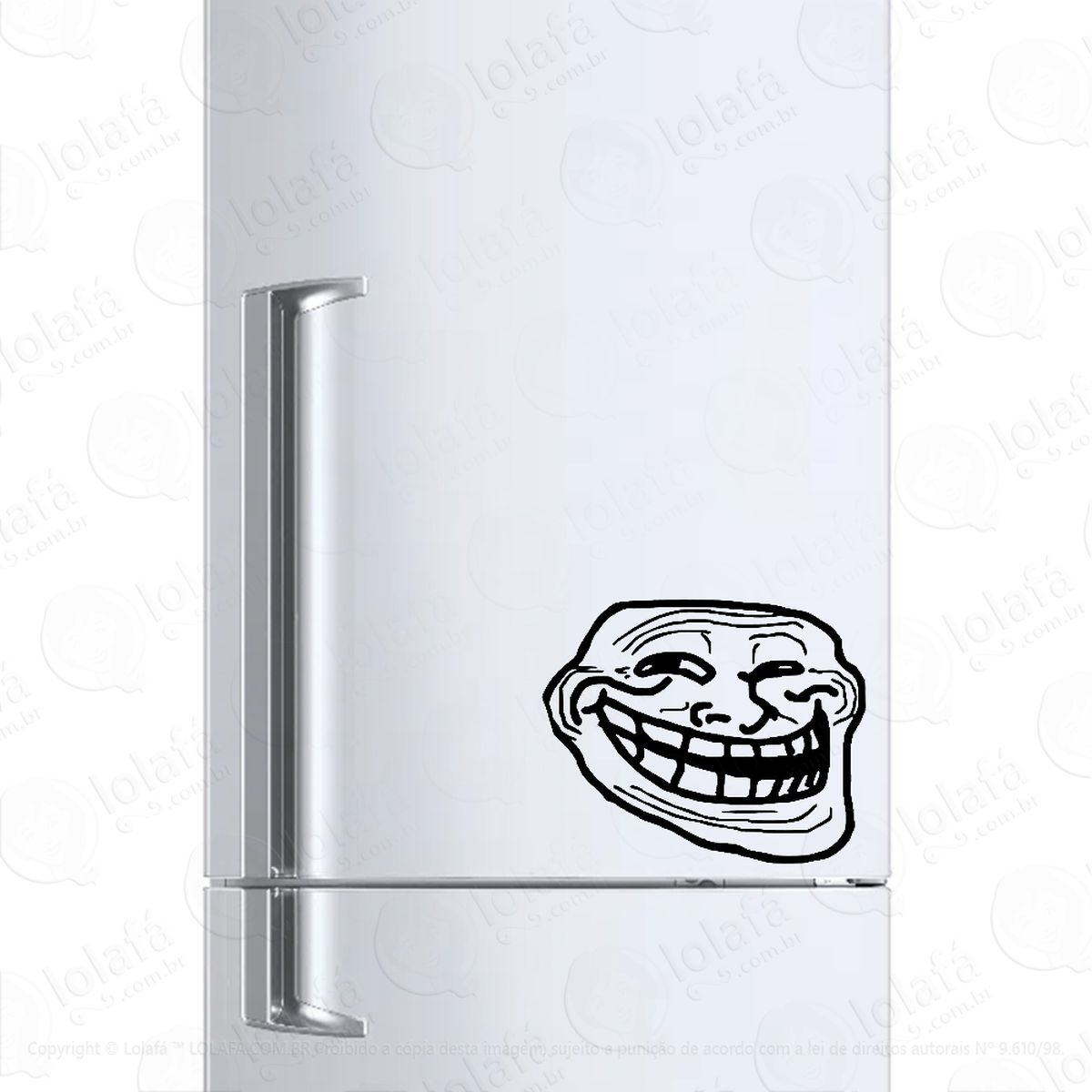 adesivo para geladeira troll face meme mod:1448