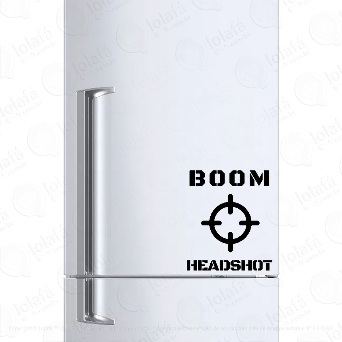 adesivo para geladeira boom headshot fps mod:1468