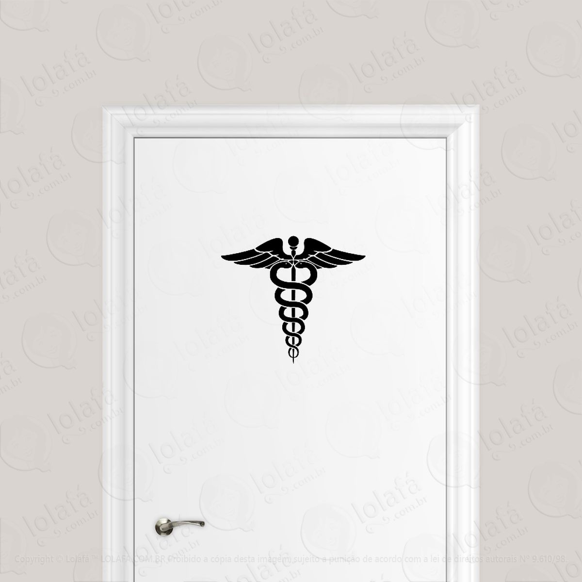 adesivo para porta emblema medicina símbolo mod:1620