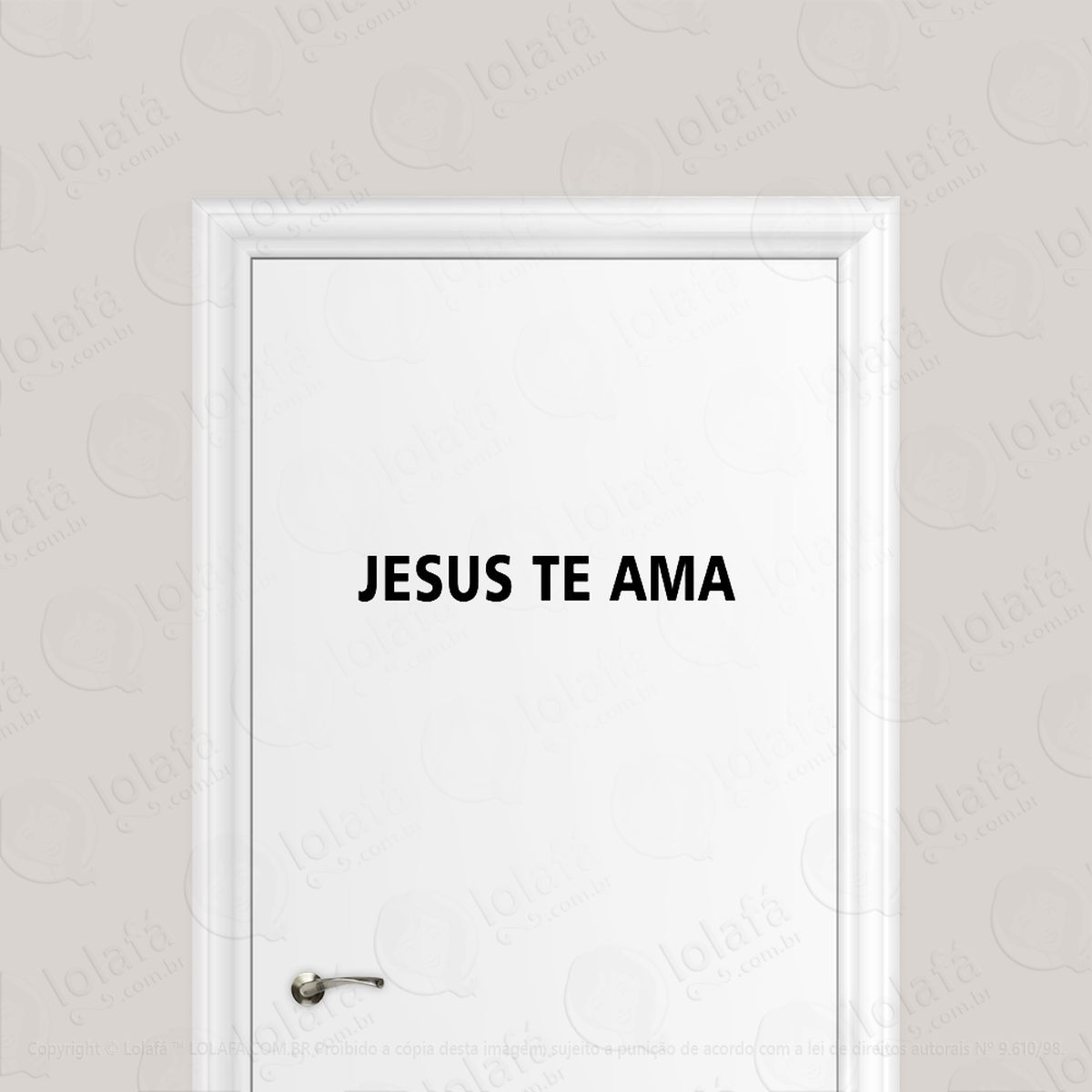 adesivo para porta jesus te ama mod:1638