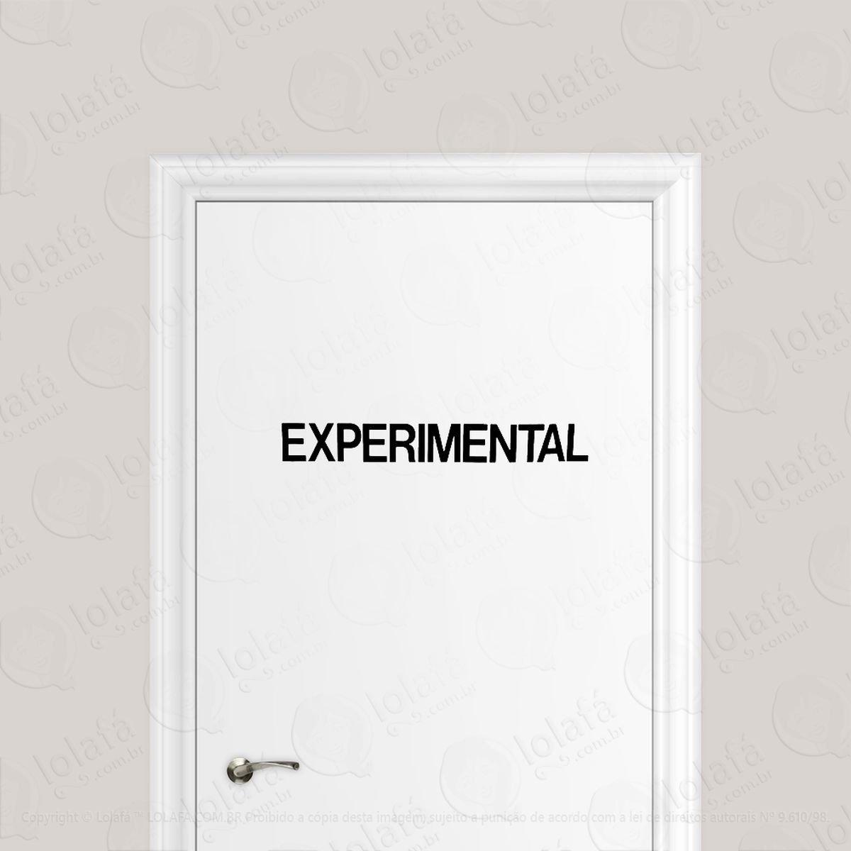 adesivo para porta experimental projeto teste mod:1663