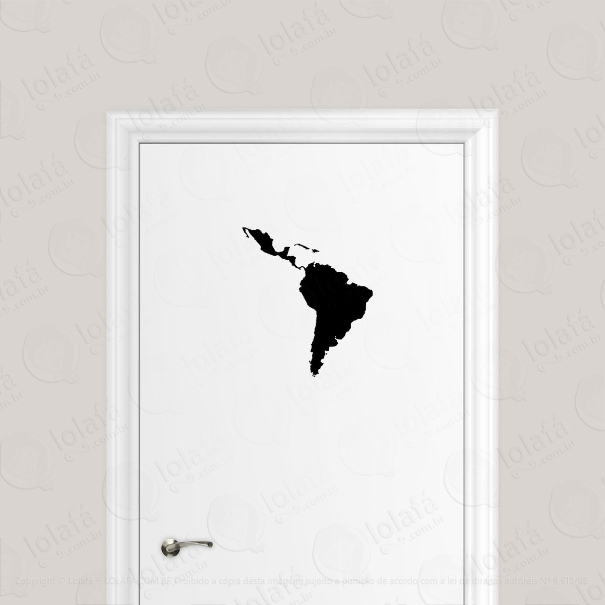 adesivo para porta mapa américa latina mod:1715