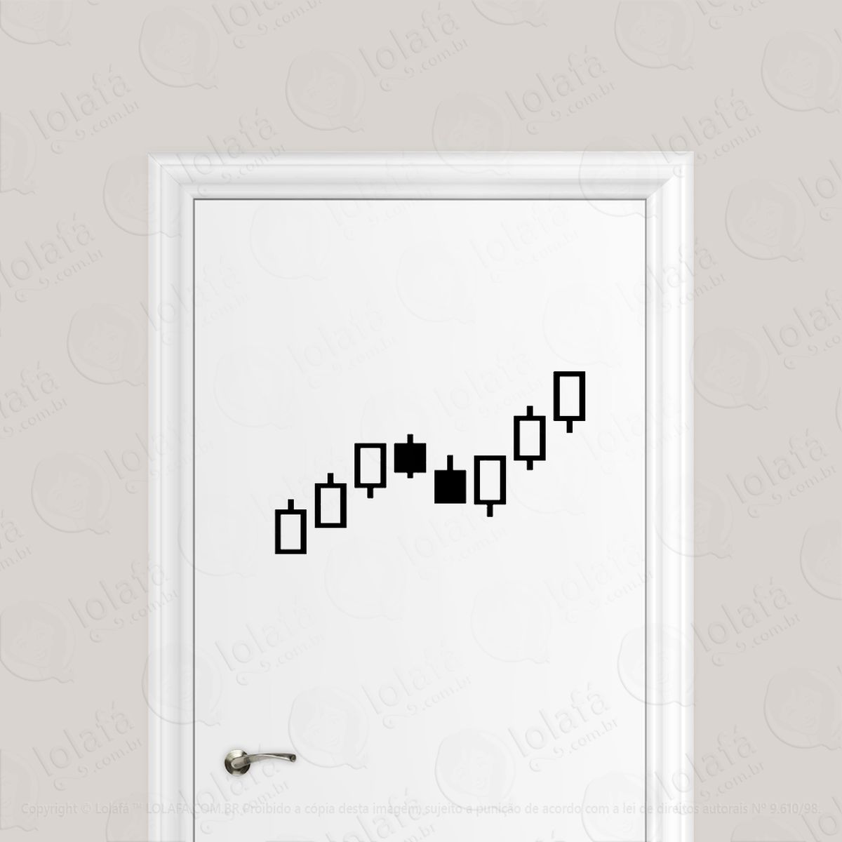 adesivo para porta gráfico candlestick operador daytrader mod:1726