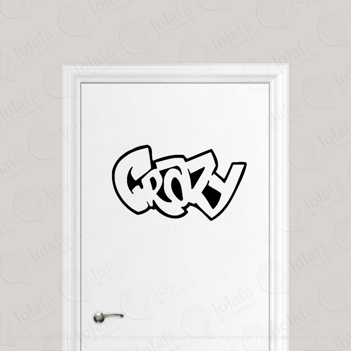 adesivo para porta grafite crazy - maluco mod:1733