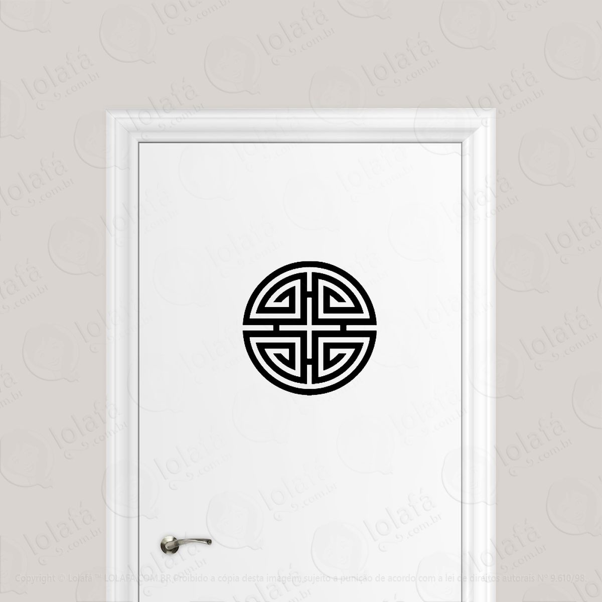 adesivo para porta quatro bençãos feng shui mod:1741