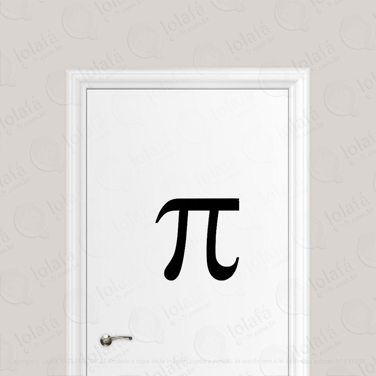 adesivo para porta matemática - número pi 3,14 mod:1823