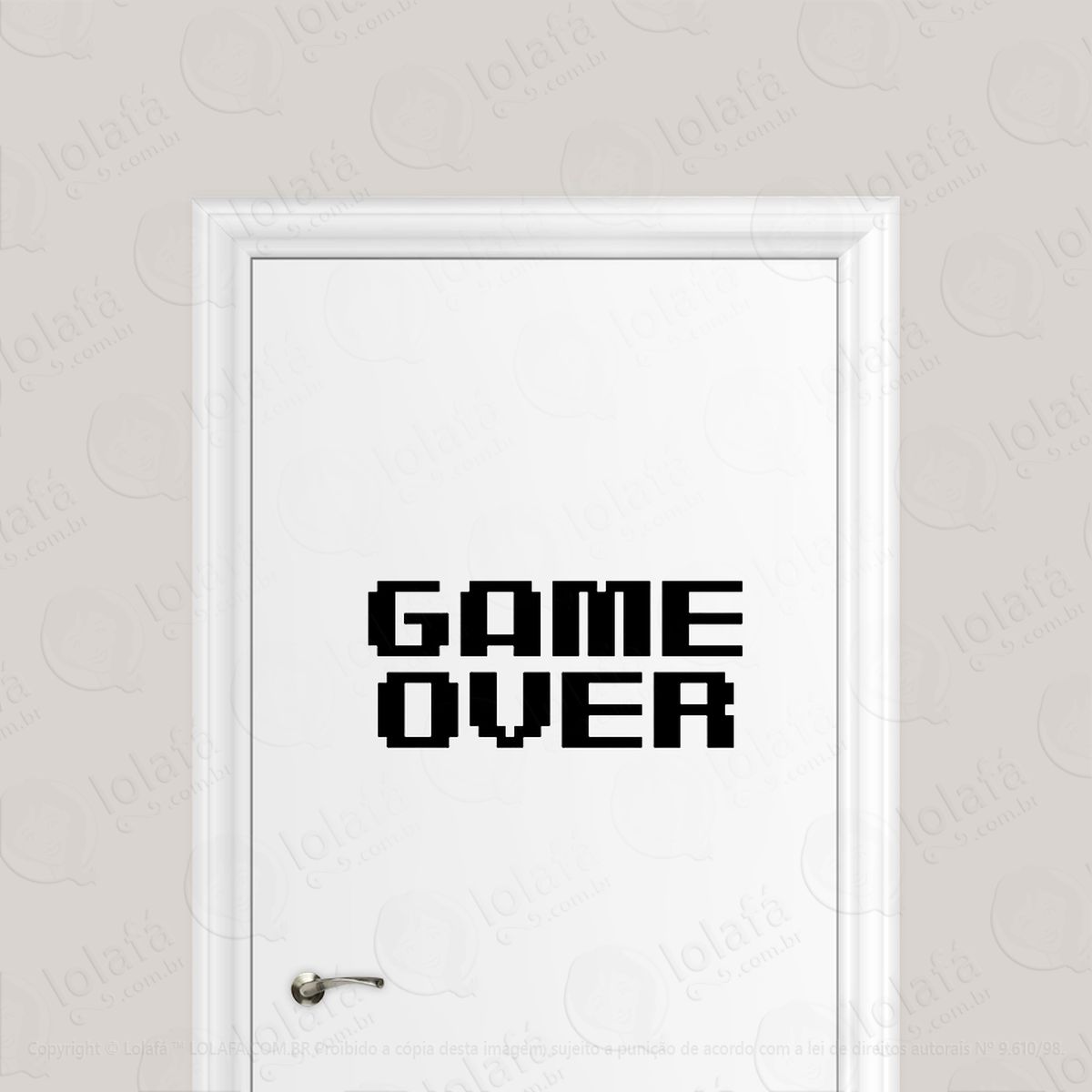 adesivo para porta game over mod:1850