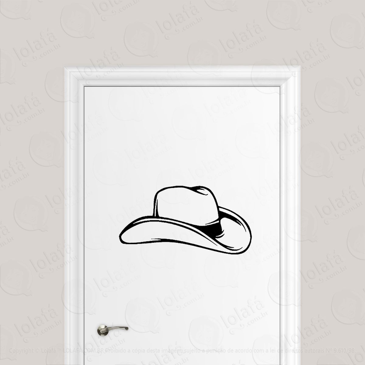 adesivo para porta chapéu sertanejo cowboy mod:1875