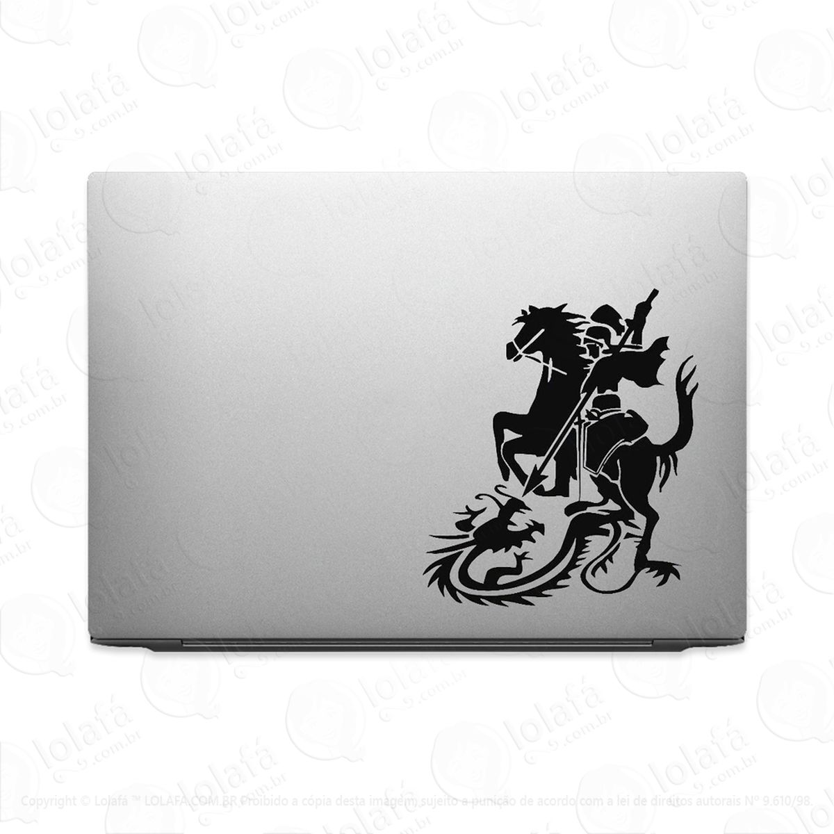 adesivo tablet notebook são jorge guerreiro e dragão macbook mod:1971