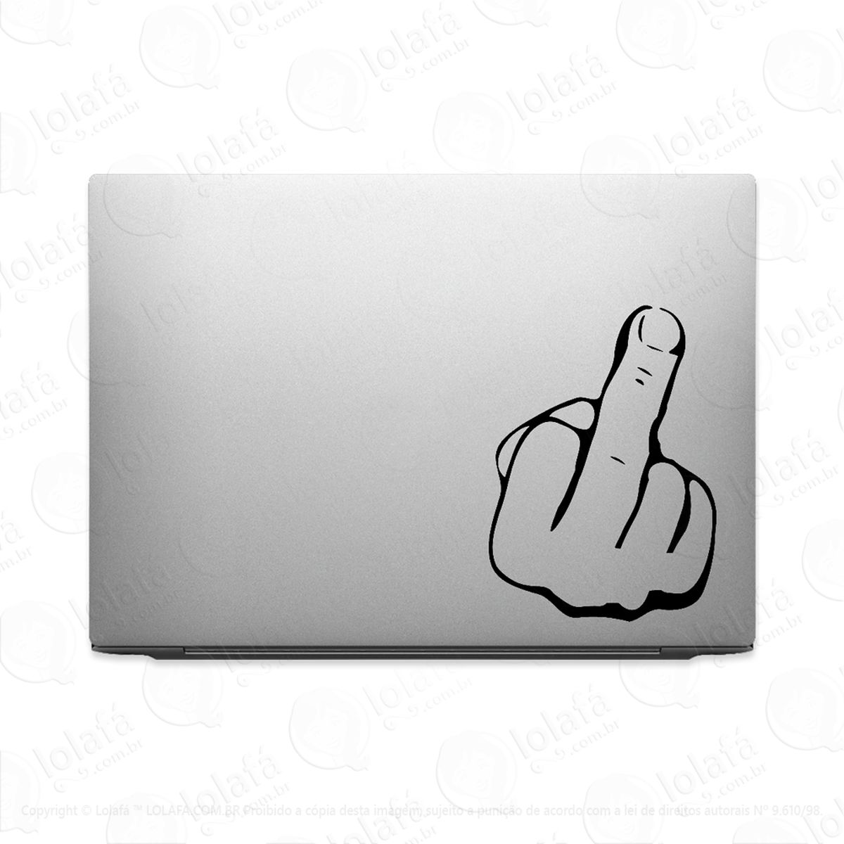 adesivo para notebook dedo do meio f*ck you mod:2016