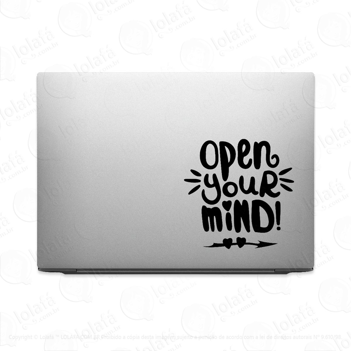 adesivo para notebook open your mind mod:2021