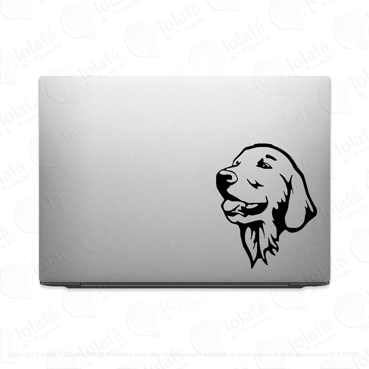 adesivo para notebook cachorro golden retriever mod:2044