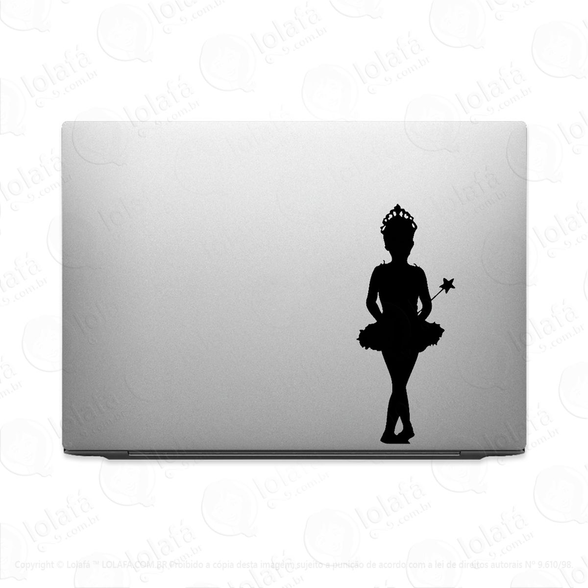 adesivo tablet notebook pc menina bailarina princesa mod:2080