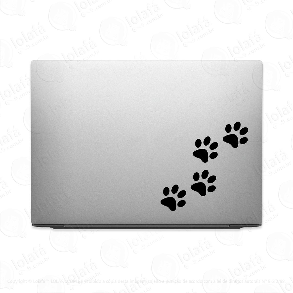 adesivo para notebook pegadas de gato ou cachorro mod:2092