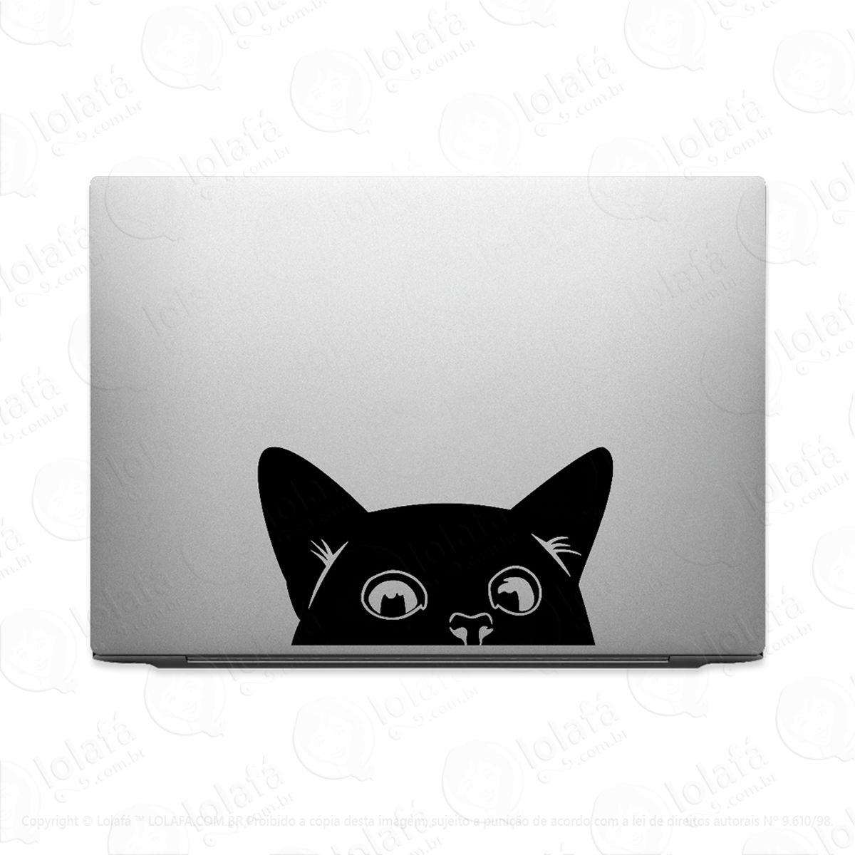 adesivo de notebook gatinho curioso mod:2097