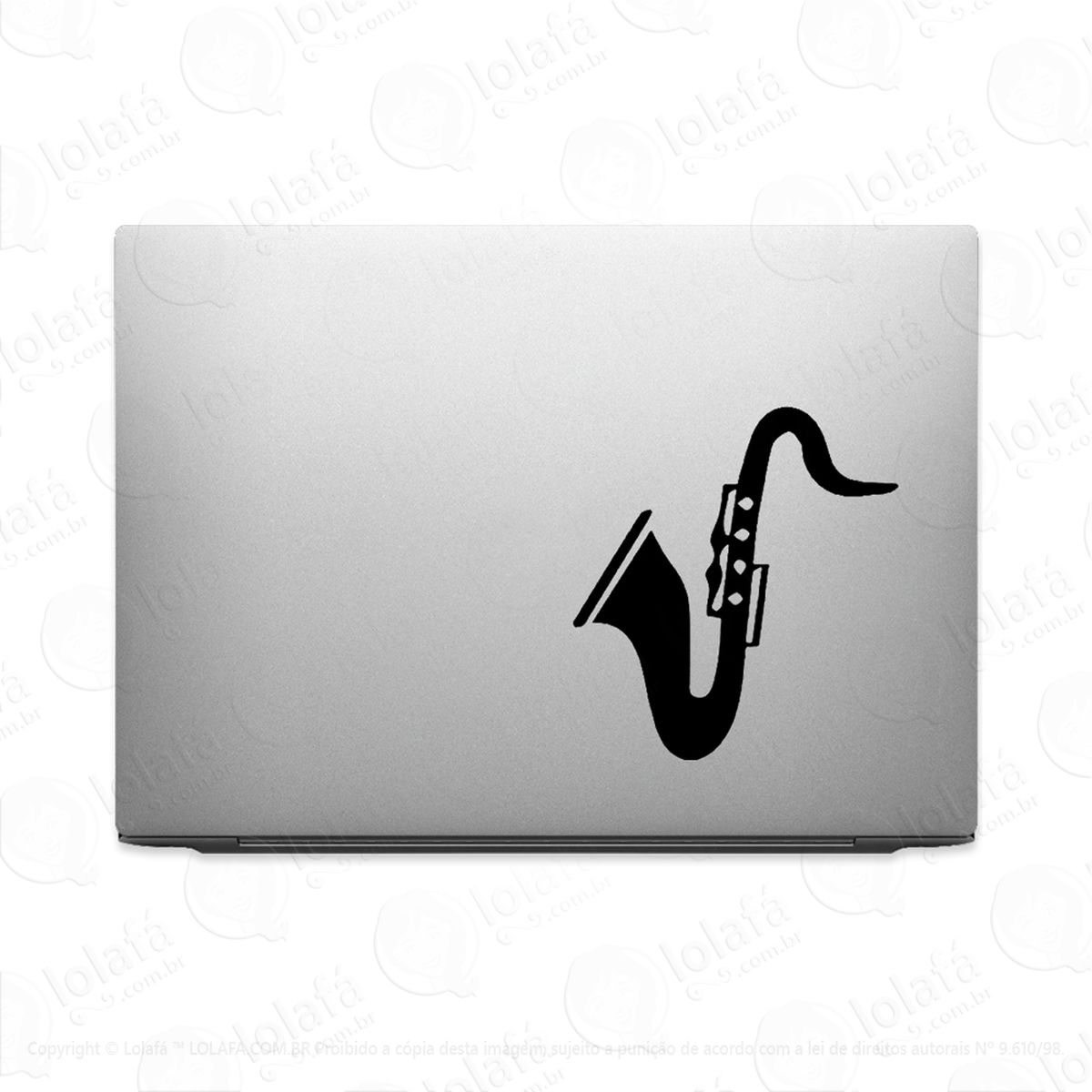 adesivo para notebook saxofone instrumento musical mod:2162