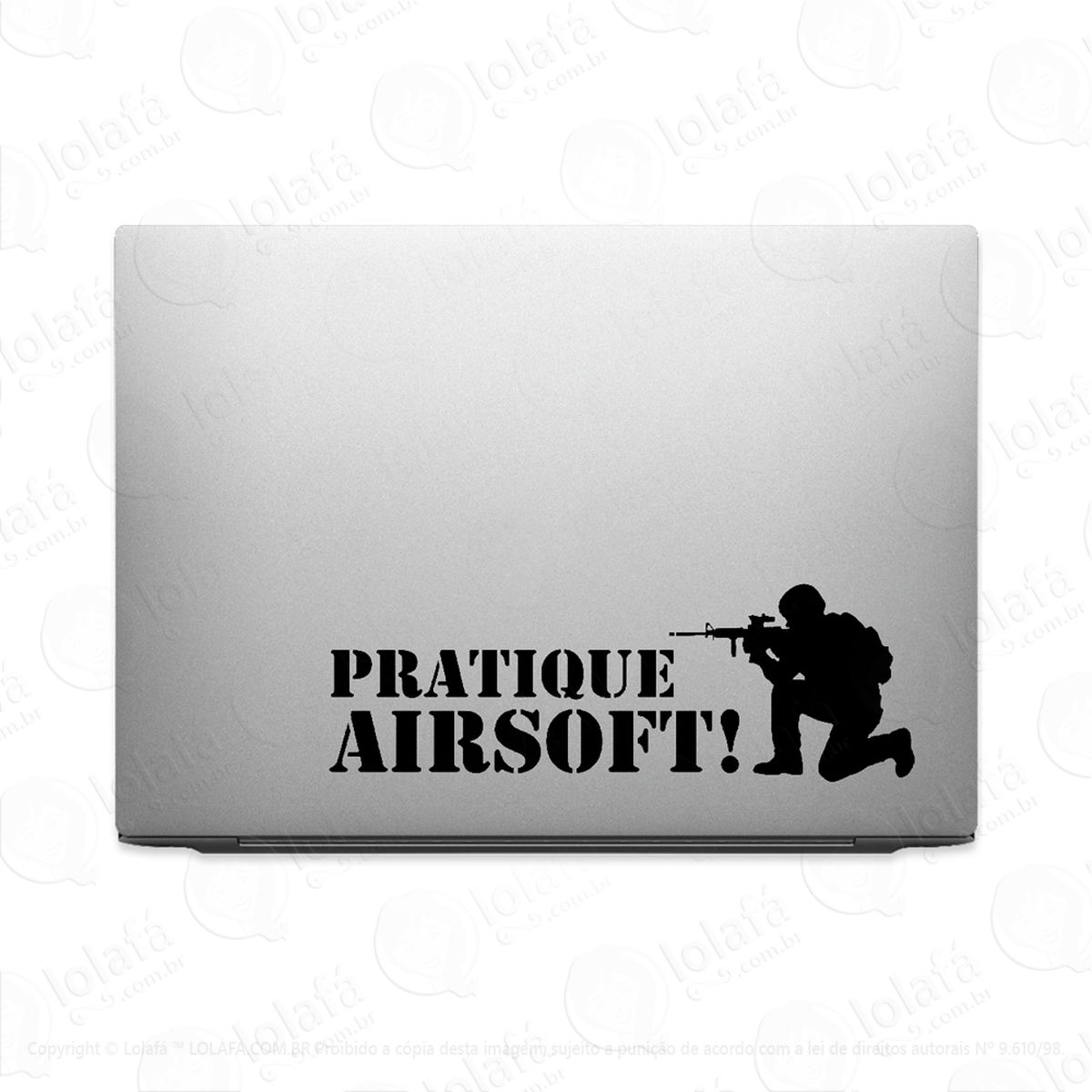 adesivo para notebook pratique airsoft esporte mod:2171