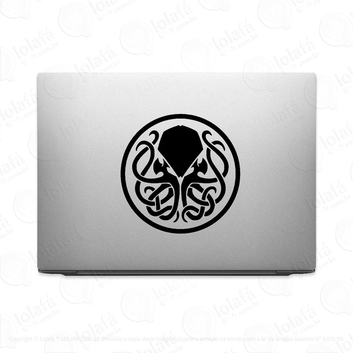 adesivo tablet notebook pc monstro cthulhu mod:2176