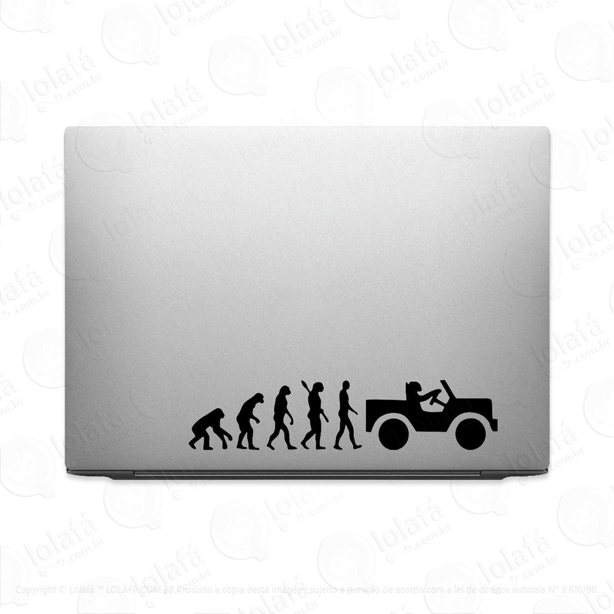 adesivo tablet notebook pc evolução carro trilha rally mod:2180