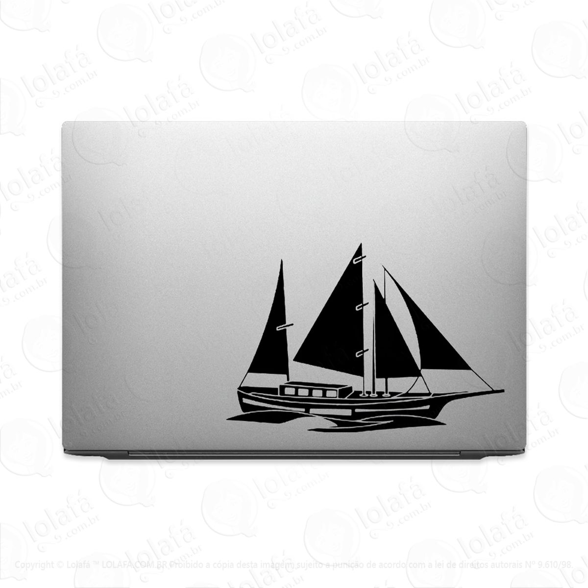 adesivo para notebook barco a vela iate lancha mod:2189