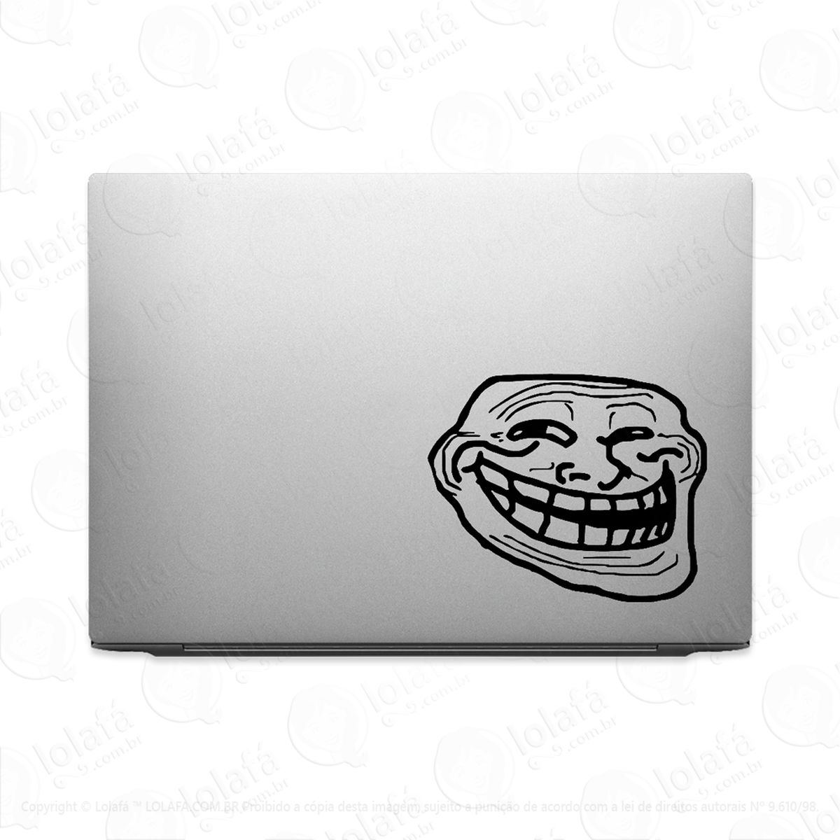 adesivo tablet notebook pc troll face meme mod:2227