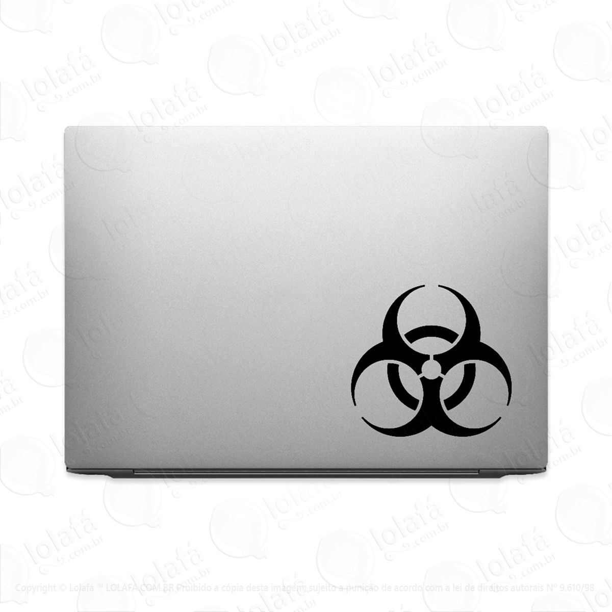 adesivo tablet notebook pc risco biológico - biohazard mod:2253