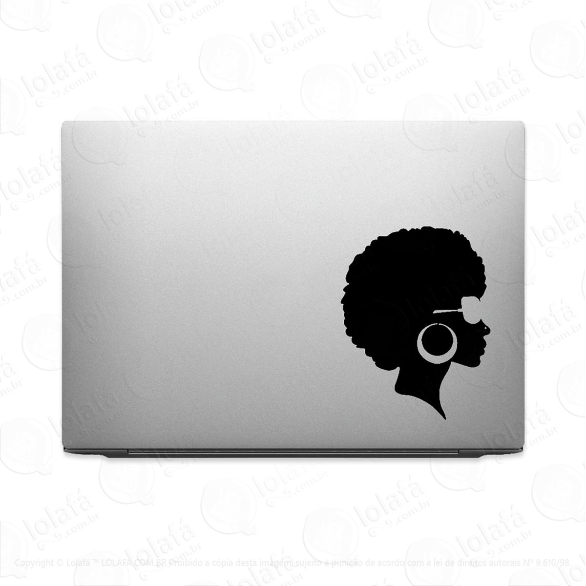 adesivo tablet notebook pc mulher black power mod:2263