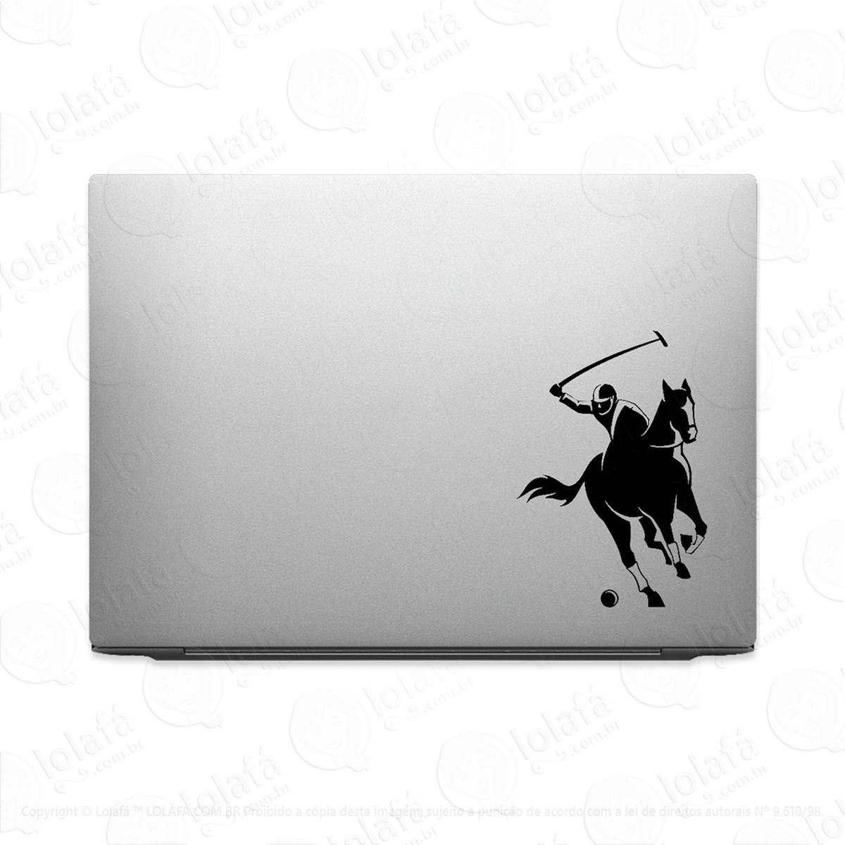 adesivo tablet notebook pc homem em cavalo jogando polo mod:2267