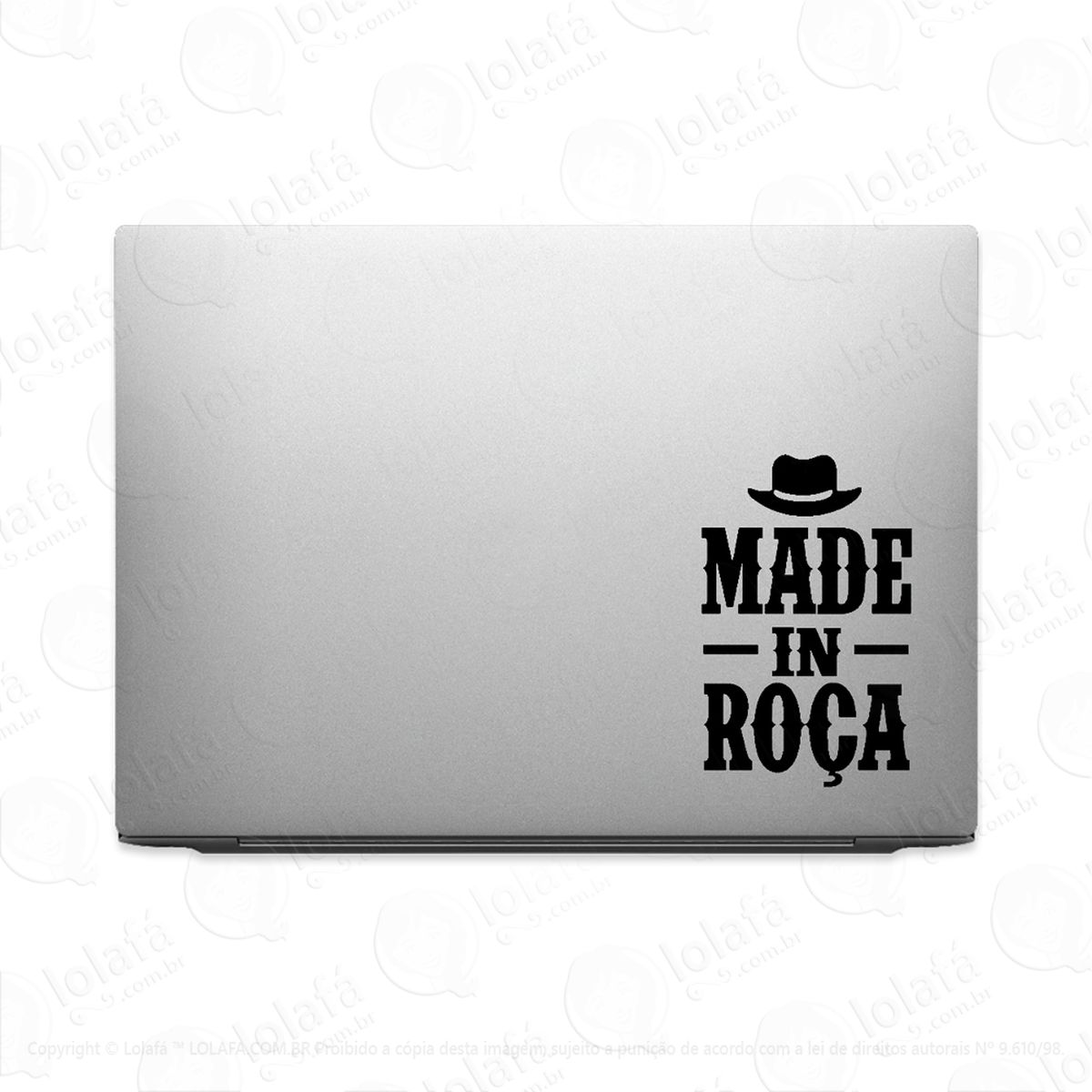 adesivo tablet notebook pc made in roça - feito na roça mod:2274