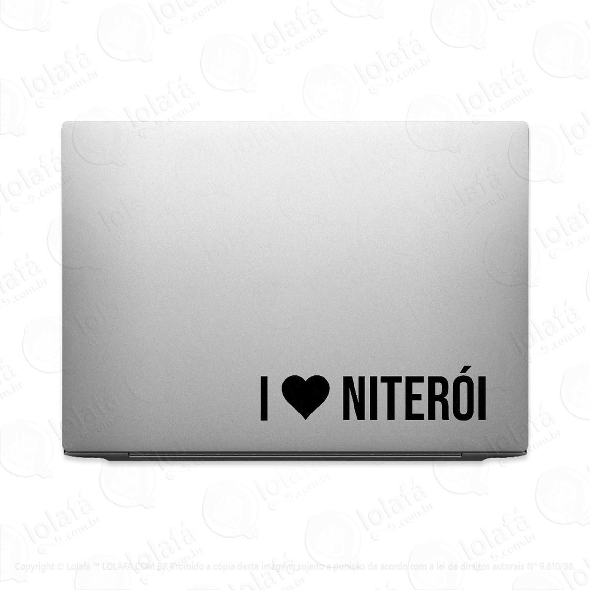 adesivo para notebook eu amo niterói- i love niterói mod:2282